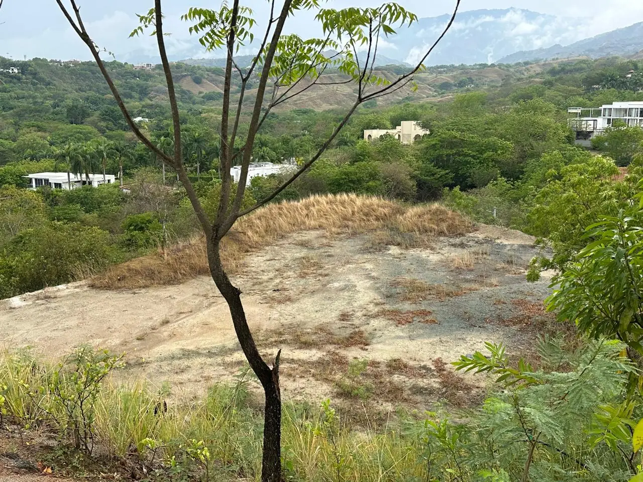 Lote en alto con vista a las casas de la parcelación y al valle